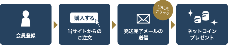 ネットコインプレゼントまでの流れ